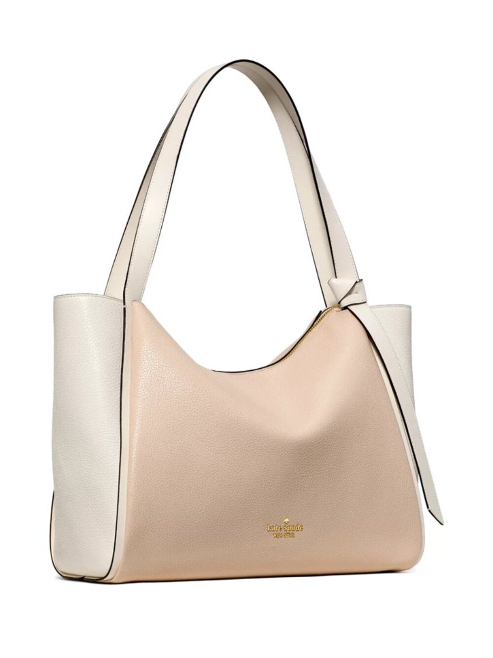 New Kate Spade New York Knott Tote Bag Light Cream Multi - Picture 2 of 5